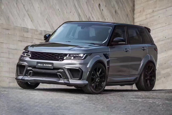 طراز ASPEC Runde CF&amp; FRP مجموعة الجسم الواسعة المصد الأمامي المصد الخلفي المصد الجانبي لـ Land Rover RANGE ROVE SPORT 2014-2017