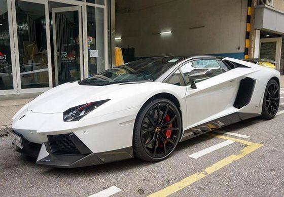 لـ (لامبورغيني) LP700 LP750 كيس جسم ألياف الكربون LP700 750 تحديث Novi Front Shovel Side Skirt