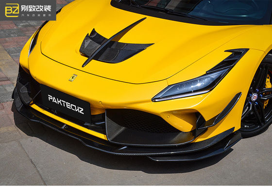 مجموعة ألياف الكربون من طراز Paktechz لـ فيراري F8 مجموعة الألياف الكربونية للجسم المقدمة