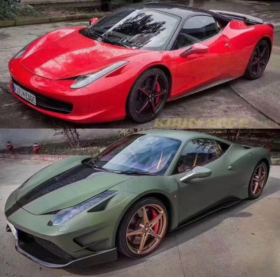 قطع غيار السيارات لـ فيراري 458 كيس الجسم 458 تحديث ميشا أسلوب الأمام والخلفية المقابس الجانبية السترة غطاء السباحة كيس الجسم