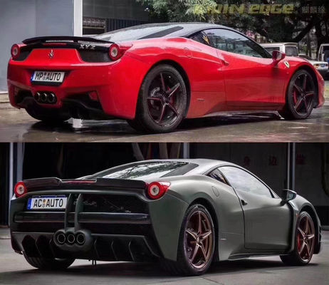 قطع غيار السيارات لـ فيراري 458 كيس الجسم 458 تحديث ميشا أسلوب الأمام والخلفية المقابس الجانبية السترة غطاء السباحة كيس الجسم