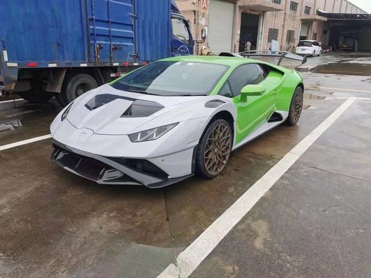 مجموعة جسم STP الألياف الكربونية لـ Lamborghini Huracan LP580 LP610 الألياف الكربونية الأمامية والخلفية