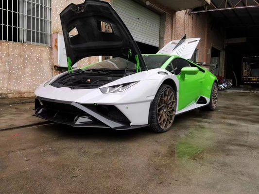 مجموعة جسم STP الألياف الكربونية لـ Lamborghini Huracan LP580 LP610 الألياف الكربونية الأمامية والخلفية
