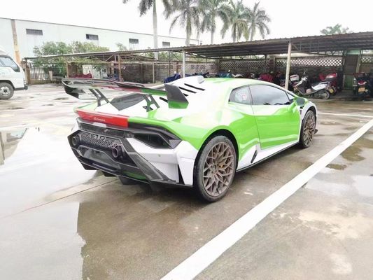 مجموعة جسم STP الألياف الكربونية لـ Lamborghini Huracan LP580 LP610 الألياف الكربونية الأمامية والخلفية