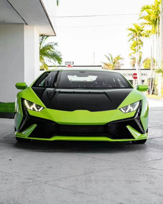 لـ Lamborghini LP580 LP610 EVO مجموعة جسم الألياف الكربونية LP580 LP610 EVO مجموعة جسم المصد الأمامي المتطورة على طراز TecNIA