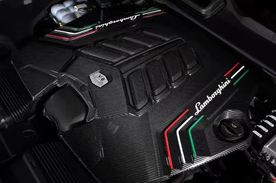 2019 Black Lamborghini Body Kit Dry Carbon Fiber Engine درع الحراسة الداخلية