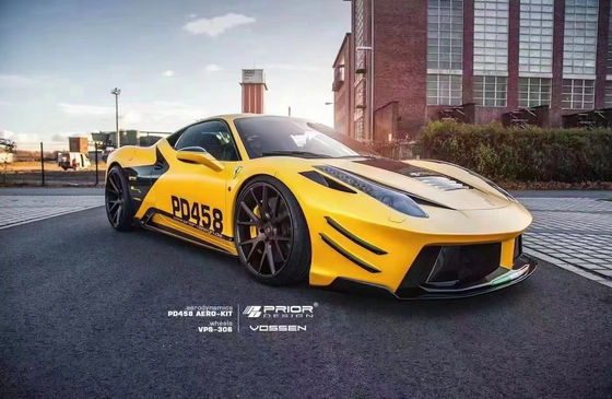 من أجل فيراري 458 كيس جسم ألياف الكربون 458 تعديل أسلوب PD المقدمة والخلفية المقابس المتعثرة غطاء جسم