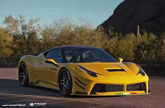 من أجل فيراري 458 كيس جسم ألياف الكربون 458 تعديل أسلوب PD المقدمة والخلفية المقابس المتعثرة غطاء جسم