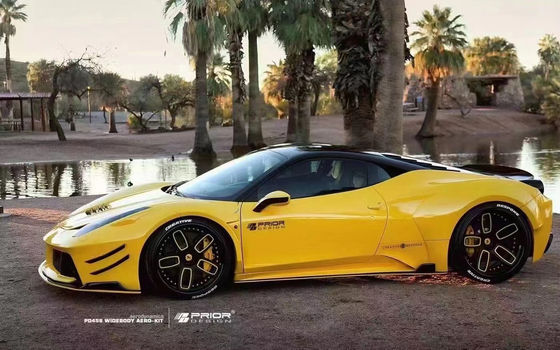 من أجل فيراري 458 كيس جسم ألياف الكربون 458 تعديل أسلوب PD المقدمة والخلفية المقابس المتعثرة غطاء جسم