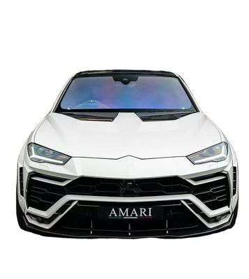 1016 Style Lamborghini Body Kit Urus ألياف الكربون أمام شفتي Diffuser Spoiler Hood أبيض