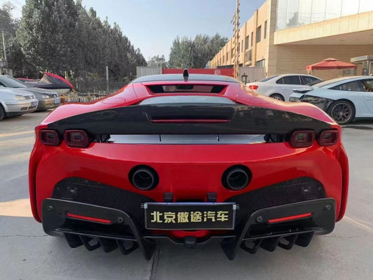 سبويلر الألياف الكربونية سبويلر الألياف الكربونية لفيراري SF90 SF90 تحديث نمط OEM سبويلر الذيل