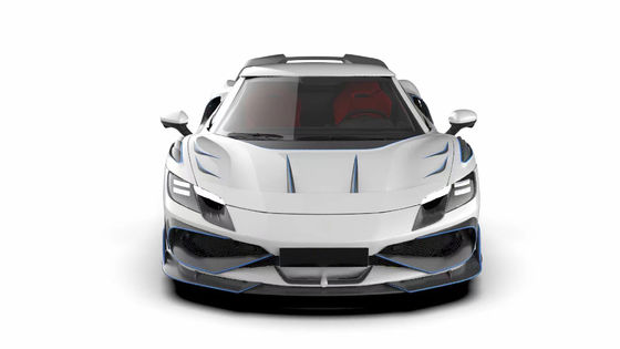 296GTB فيراري كيت سيارة جسم 2021 ألياف الكربون الجافة الشفاه الأمامية السيارة الأمامية مضخم مضخم