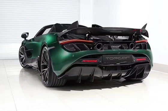 كيت جسم الألياف الكربونية لـ McLaren 720S 720 تم ترقيته TOPCAR Style الجبهة المبرحة الخلفية المنتشر الغطاء