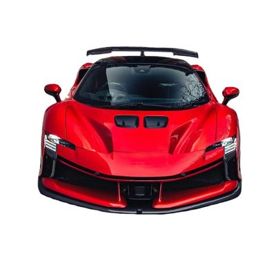SF90FXX فيراري SF90 مجموعة الجسم الأمامية والخلفية سيارة المصد الجانبي السترة غطاء الخلفية