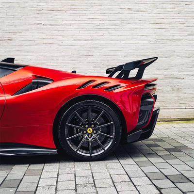 SF90FXX فيراري SF90 مجموعة الجسم الأمامية والخلفية سيارة المصد الجانبي السترة غطاء الخلفية