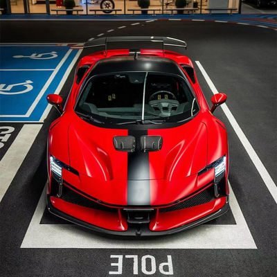 SF90FXX فيراري SF90 مجموعة الجسم الأمامية والخلفية سيارة المصد الجانبي السترة غطاء الخلفية