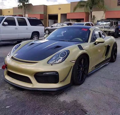 منتجات ألياف الكربون لشركة بورشه 981 بوكسستر غطاء فتحة محرك ألياف الكربون 981 2013-2015