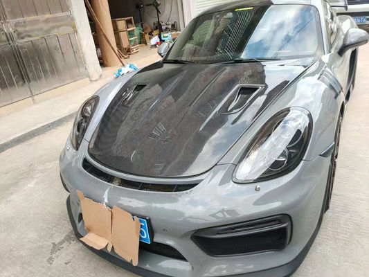 منتجات ألياف الكربون لشركة بورشه 981 بوكسستر غطاء فتحة محرك ألياف الكربون 981 2013-2015