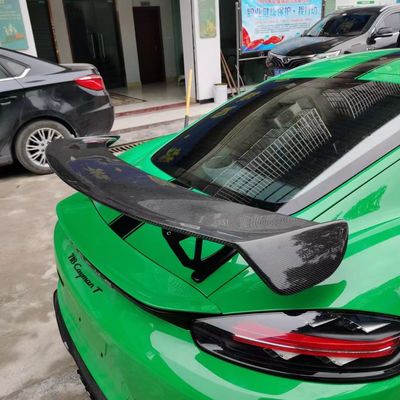 2022 منتجات جديدة 987 كايمان 981 بوكسستر 718 سبويلر الألياف الكربونية لبورش 987 981 718 سبويلر الألياف الكربونية الجناح