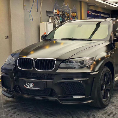 بيع ساخن X6 E70 E71 مجموعة جسم واسعة Forbmw X6 مجموعة الجسم الأمامية والخلفية مضارب سبويلر الجانب