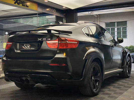 بيع ساخن X6 E70 E71 مجموعة جسم واسعة Forbmw X6 مجموعة الجسم الأمامية والخلفية مضارب سبويلر الجانب