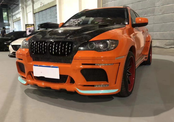 بيع ساخن X6 E70 E71 مجموعة جسم واسعة Forbmw X6 مجموعة الجسم الأمامية والخلفية مضارب سبويلر الجانب