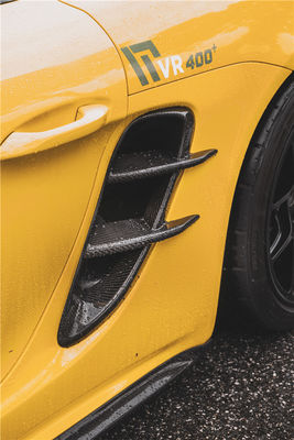 منتج جديد لـ بورش كايمان الألياف الكربونية Tuyere 718 Boxster الألياف الكربونية مدخل الهواء الجانبي