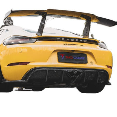 لمجموعة جسم بورشه 718 بوكسستر كايمان مادة ألياف الكربون 718 ألياف الكربون الواسعة الخلفية EVO Style 718 مجموعة جسم ألياف الكربون