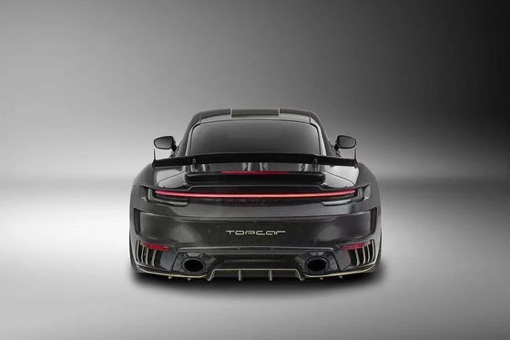قطع غيار السيارات لـ بورشه 911 992 كيس الجسم المادة الجافة لألياف الكربون 911 992 تحديث TOPCAR Style كيس الجسم Spoiler