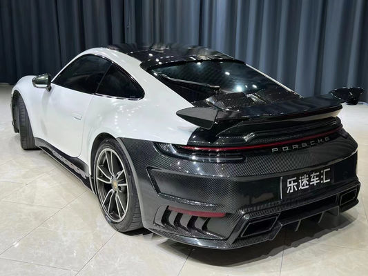 قطع غيار السيارات لـ بورشه 911 992 كيس الجسم المادة الجافة لألياف الكربون 911 992 تحديث TOPCAR Style كيس الجسم Spoiler
