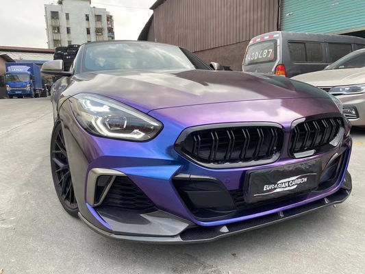 مجموعة جسم ألياف الكربون لبي ام دبليو Z4 G29 Z4 G29 ترقية نمط TRD الجبهة المبرحة Diffuser Spoiler