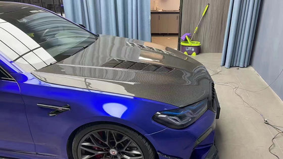 لسيارة بي إم دبليو سلسلة 5 G30 G38 F90 غطاء آلة ألياف الكربون G30 G38 F90 غطاء فتحة محرك ألياف الكربون الجاف