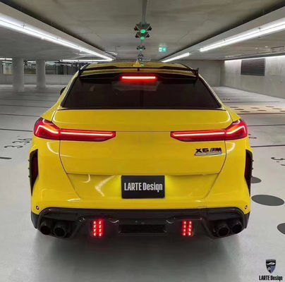 قطع غيار السيارات لسيارة بي ام دبليو X6M F96 مجموعة جسم الألياف الكربونية X6M F96 تحديث LARTE تصميم أسلوب الجبهة مجرفة موزع سبويلر مجموعة جسم