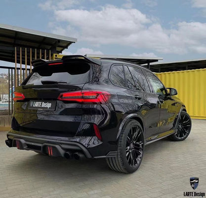 قطع غيار السيارات لسيارة بي ام دبليو X5M F95 مجموعة جسم ألياف الكربون X5M F95 تحديث أسلوب LD الجبهة المبرحة الواسعة