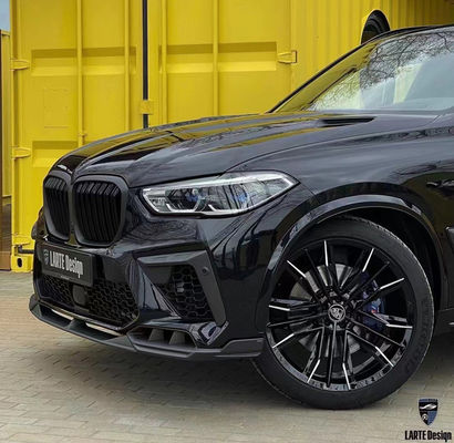 قطع غيار السيارات لسيارة بي ام دبليو X5M F95 مجموعة جسم ألياف الكربون X5M F95 تحديث أسلوب LD الجبهة المبرحة الواسعة