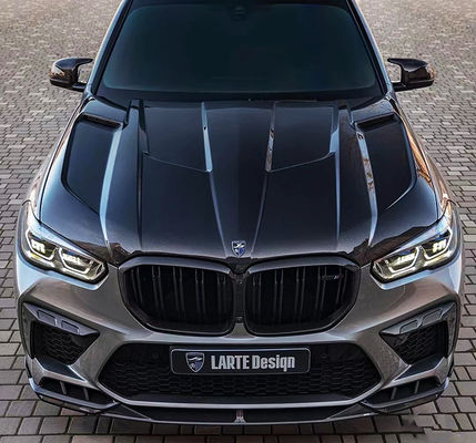 قطع غيار السيارات لسيارة بي ام دبليو X5M F95 مجموعة جسم ألياف الكربون X5M F95 تحديث أسلوب LD الجبهة المبرحة الواسعة