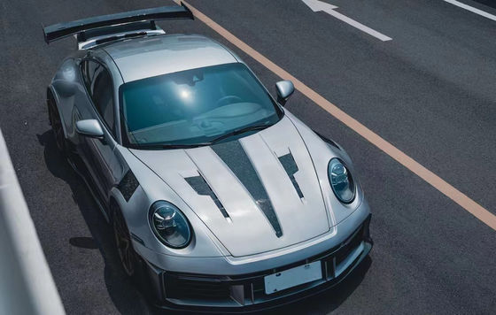 من أجل بورشه 911 992 مجموعة جسم ألياف الكربون 992 تحديث نمط MIW أمامية و خلفية مضارب سبويلر غطاء واسع الجسم