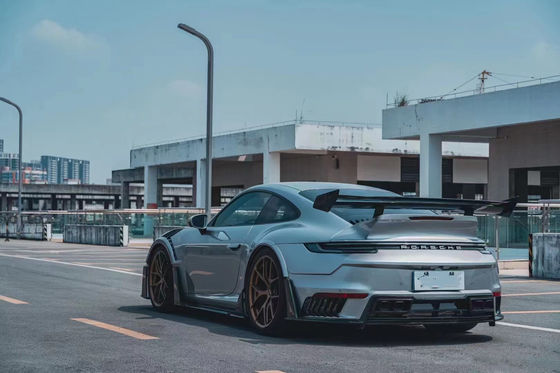 من أجل بورشه 911 992 مجموعة جسم ألياف الكربون 992 تحديث نمط MIW أمامية و خلفية مضارب سبويلر غطاء واسع الجسم