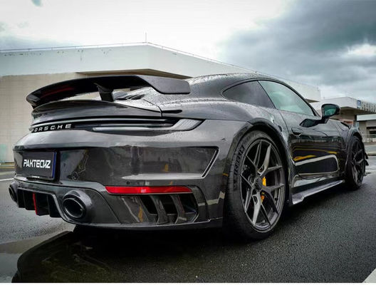 من أجل بورشه 992 توربو كربون فايبر سبويلر 992 توربو ترقية باكتيكز ستايل كربون فايبر ذيل غطاء سبويلر