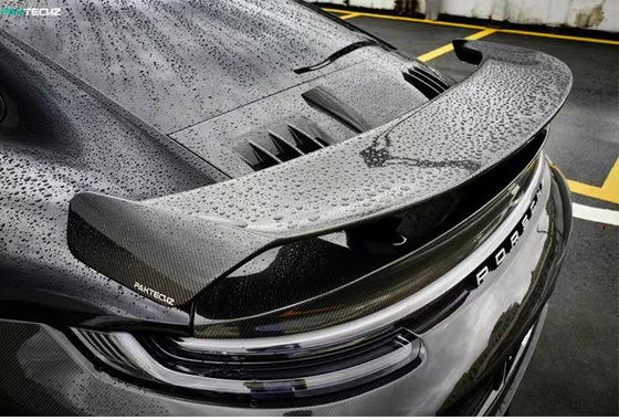 من أجل بورشه 992 توربو كربون فايبر سبويلر 992 توربو ترقية باكتيكز ستايل كربون فايبر ذيل غطاء سبويلر