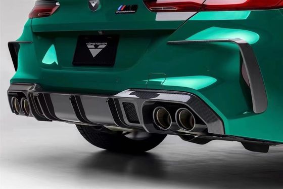 لـ BMW M8 مجموعة جسم ألياف الكربون M8 تحديثات ستايل فورس ألياف الكربون الأمامية شفتي مضاعف الجانب تنورة مجموعة جسم