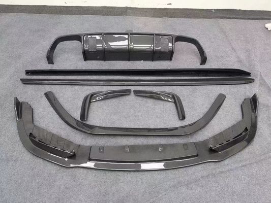 لـ BMW M8 مجموعة جسم ألياف الكربون M8 تحديثات ستايل فورس ألياف الكربون الأمامية شفتي مضاعف الجانب تنورة مجموعة جسم