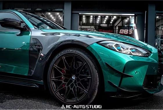 لسيارة BMW M3 M4 G80 G82 كربون فائبر فندر M3 M4 G80 G82 تحديث نمط AE كربون فائبر فندر خفيفة الوزن
