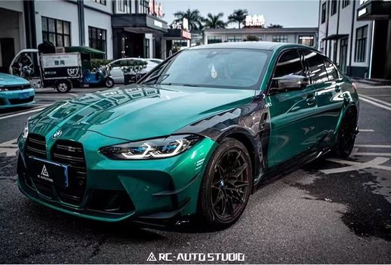 لسيارة BMW M3 M4 G80 G82 كربون فائبر فندر M3 M4 G80 G82 تحديث نمط AE كربون فائبر فندر خفيفة الوزن
