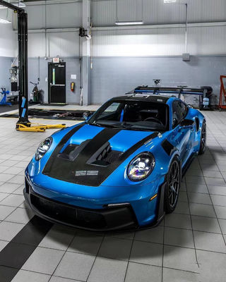 كيس سيارة بورشه أزرق 992 GT3RS نمط غطاء كربون