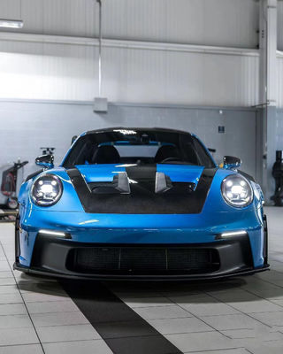 كيس سيارة بورشه أزرق 992 GT3RS نمط غطاء كربون