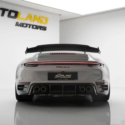 إصلاح بورشه 992 كيس الجسم BS Style Turbo Widebody Diffuser Spoiler ألياف الكربون الجافة