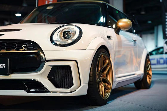 لـ BMW MINI مجموعة جسم ألياف الكربون MINI تحديثات أسلوب ASP الأمامية والخلفية المقابس الجانبية السترة المتعثرة مجموعة جسم واسع