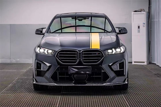 لسيارة بي ام دبليو X5M X6M كيس جسم ألياف الكربون X5M X6M ألياف الكربون الأمامية شفتي Diffuser Spoiler الجانبي سترة غطاء