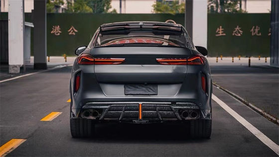لسيارة بي ام دبليو X5M X6M كيس جسم ألياف الكربون X5M X6M ألياف الكربون الأمامية شفتي Diffuser Spoiler الجانبي سترة غطاء